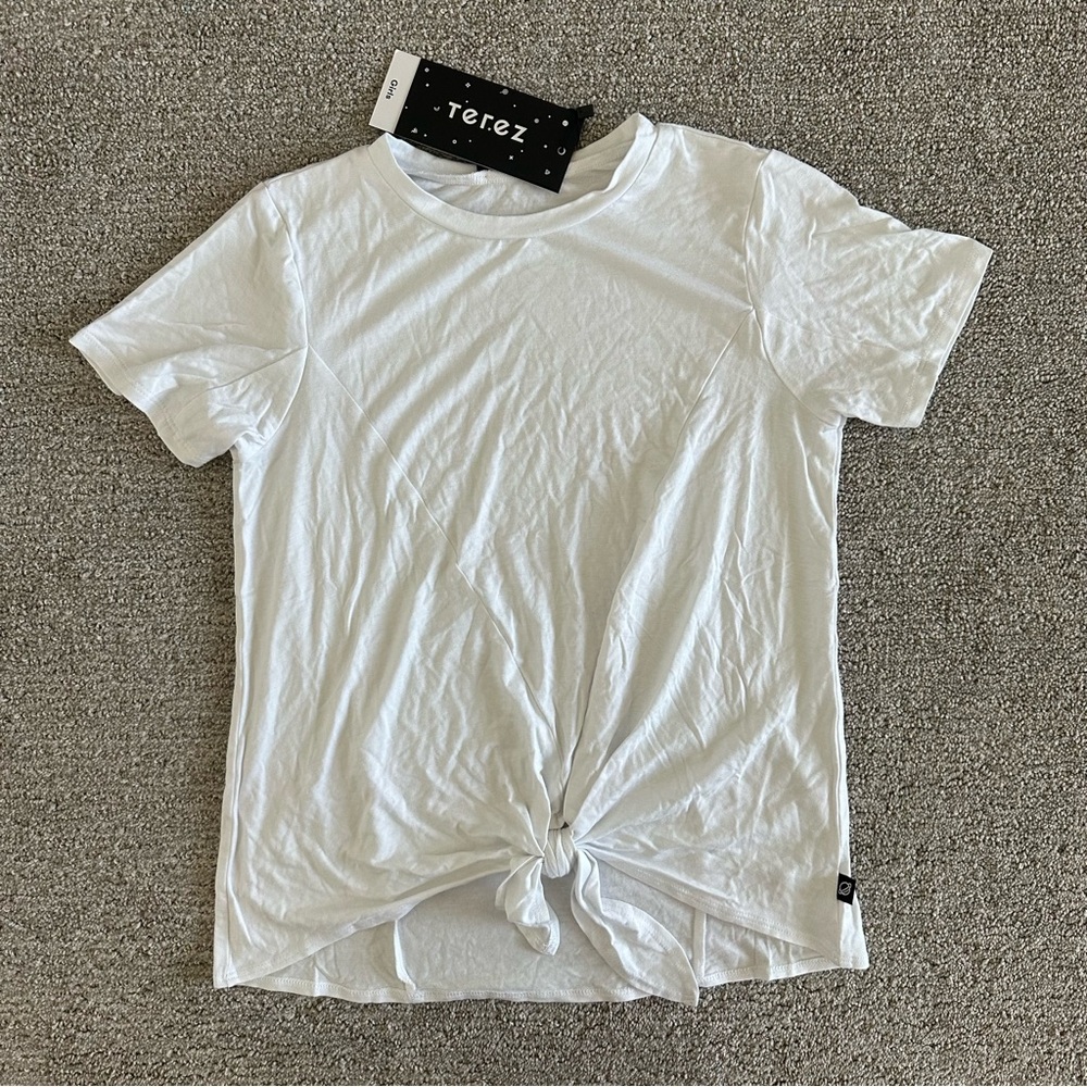Terez White Short‎ Sleeve Kids Tee Size Large